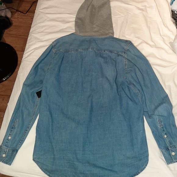Mens bluenotes hooded jean button up nwt - Picture 2 of 3
